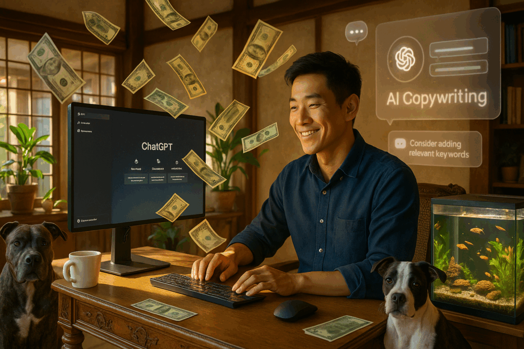 20250618_1310_Innovative AI Workspace_simple_compose_01jy2ag0t5er6r1t94a25sgd51 Freelance Copywriter Strategies | Learn AI Copywriting
